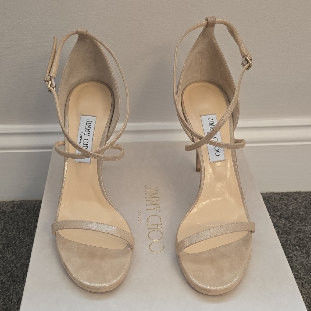 Jimmy Choo Nude Strappy Heels